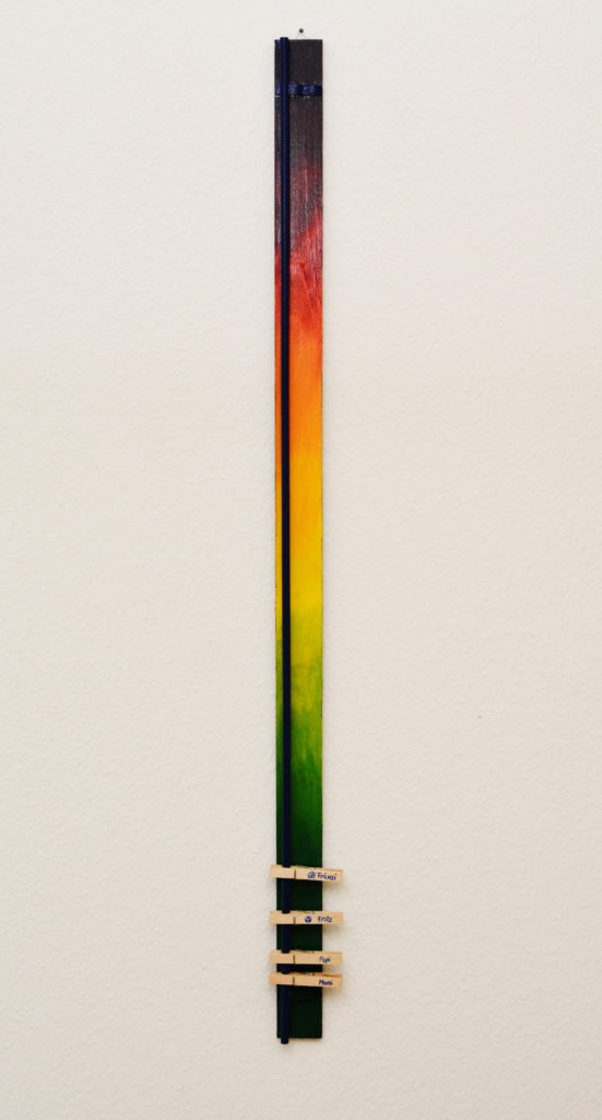 Familienbarometer mit Wäscheklammern